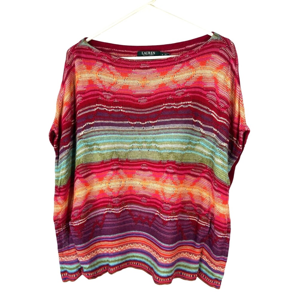 Lauren Ralph Lauren Women's Linen‎ Blend Sleeveless Sweater OVERSIZED S